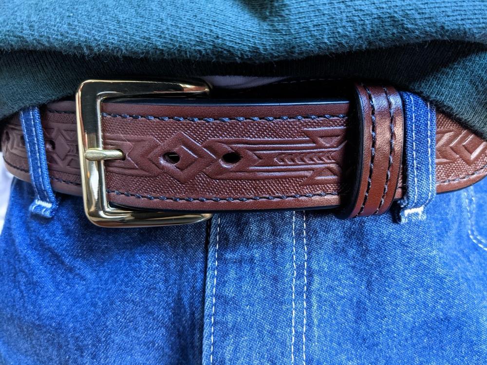 Double Stitched, Quick Ship Dual-Layer Bullhide Gun Belt