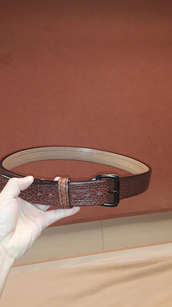 1.25 Wide Shrunken American Bison Gun Belt