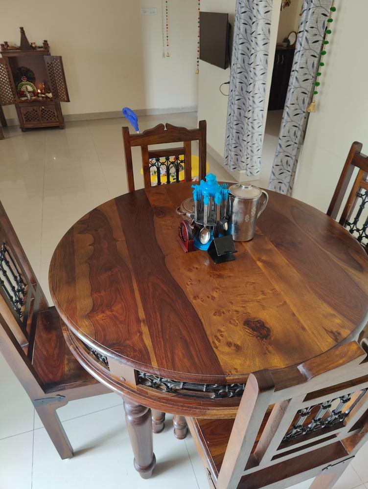 Sheesham round dining table discount