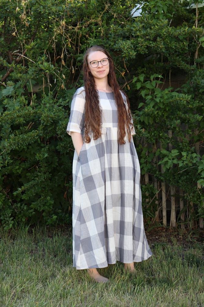 Buffalo Plaid Maxi Dress - Modest Dresses