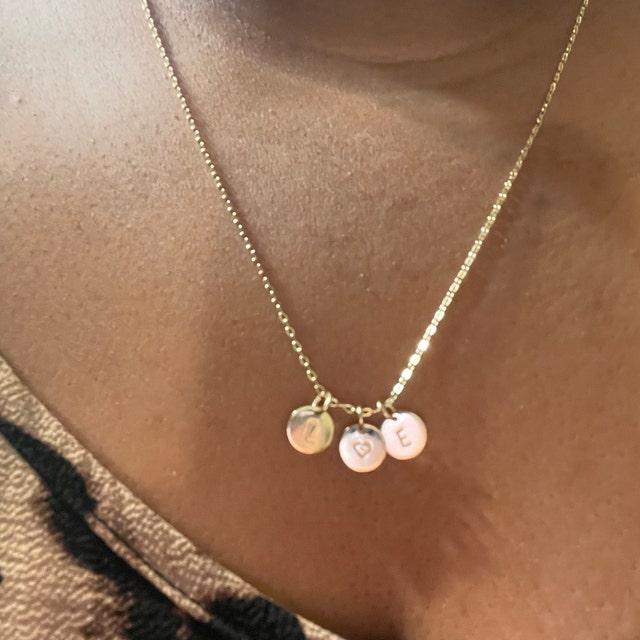 Personalized Disc Necklace – Luxe Rose