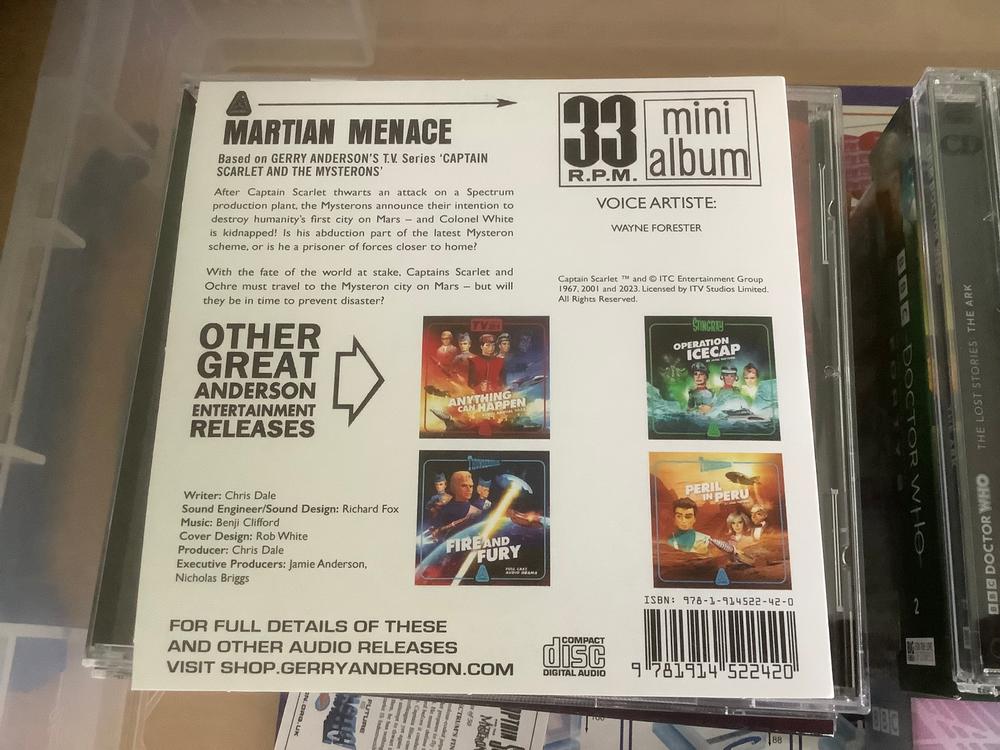 Captain Scarlet and the Mysterons: Martian Menace Limited Edition (CD) - Customer Photo From Andrew Hsieh