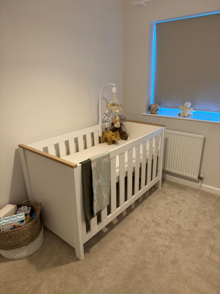 Lullaby Hypo-Allergenic Bamboo Foam Cot Bed Mattress 140 x 70cm - Customer Photo From Caroline Deans