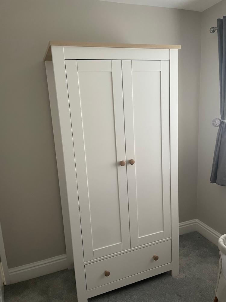 Luna 3 Piece Nursery Furniture Set - White & Oak - Customer Photo From Tonya