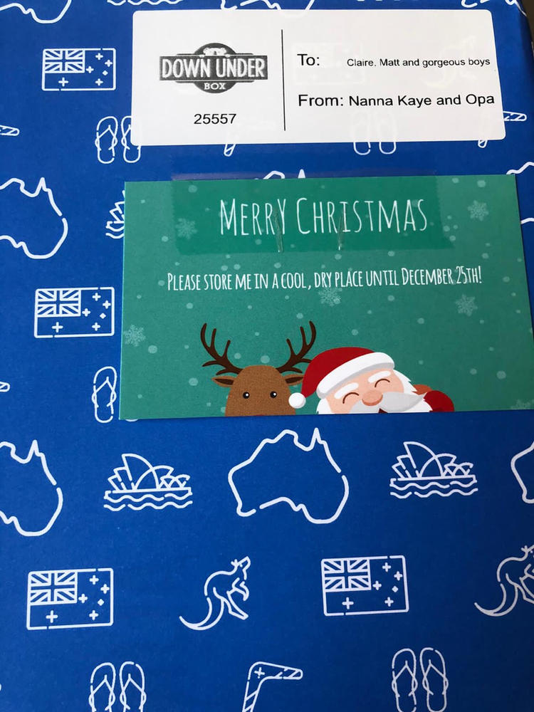 Aussie Christmas Care Package - Extra Large Box - Customer Photo From Kaye Verboon