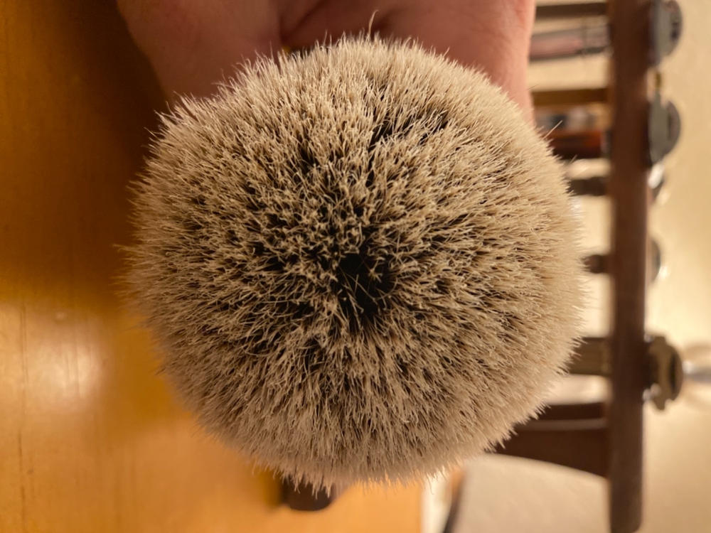 WCS Two-Tone Tall Silvertip Shaving Brush, Red & White - Customer Photo From Don Santucci