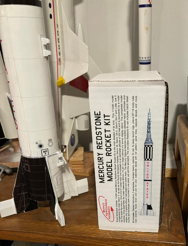 Mercury Redstone Model Rocket Kit 1/100th Scale - Customer Photo From John Cieslak