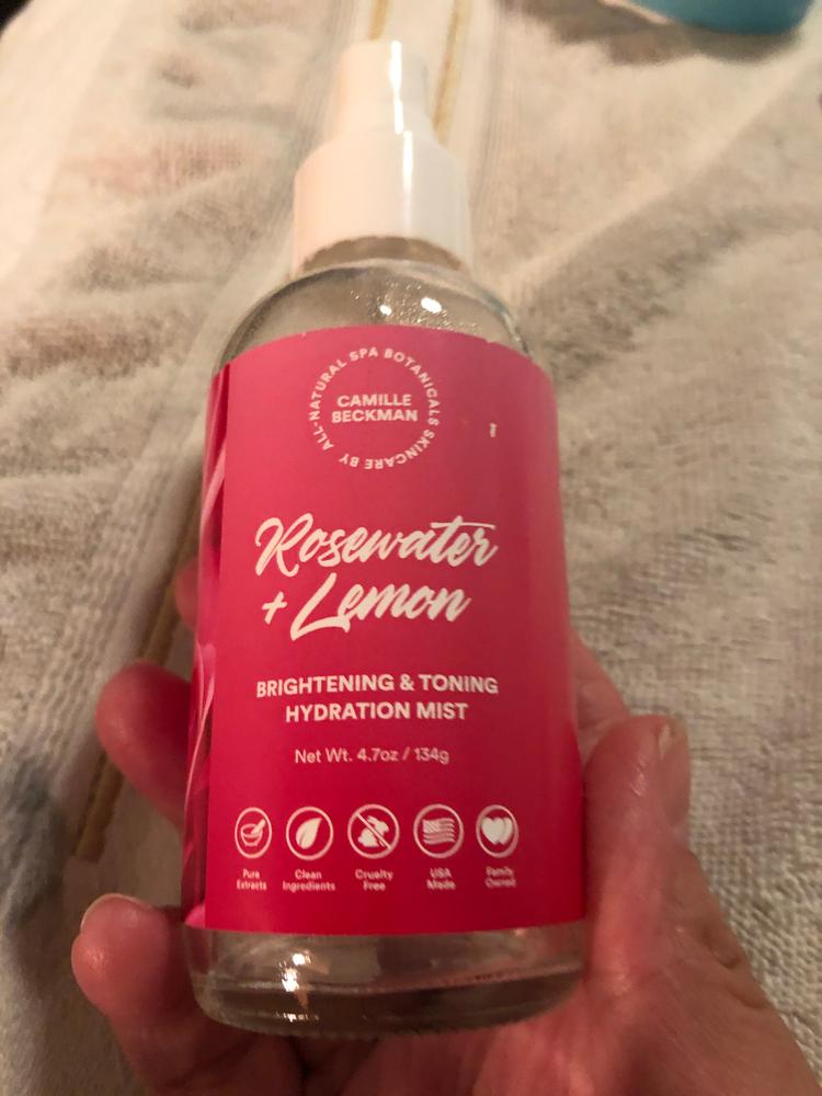 Rosewater + Lemon Brightening & Toning Hydration Mist 4.7 oz - Customer Photo From Katherine D