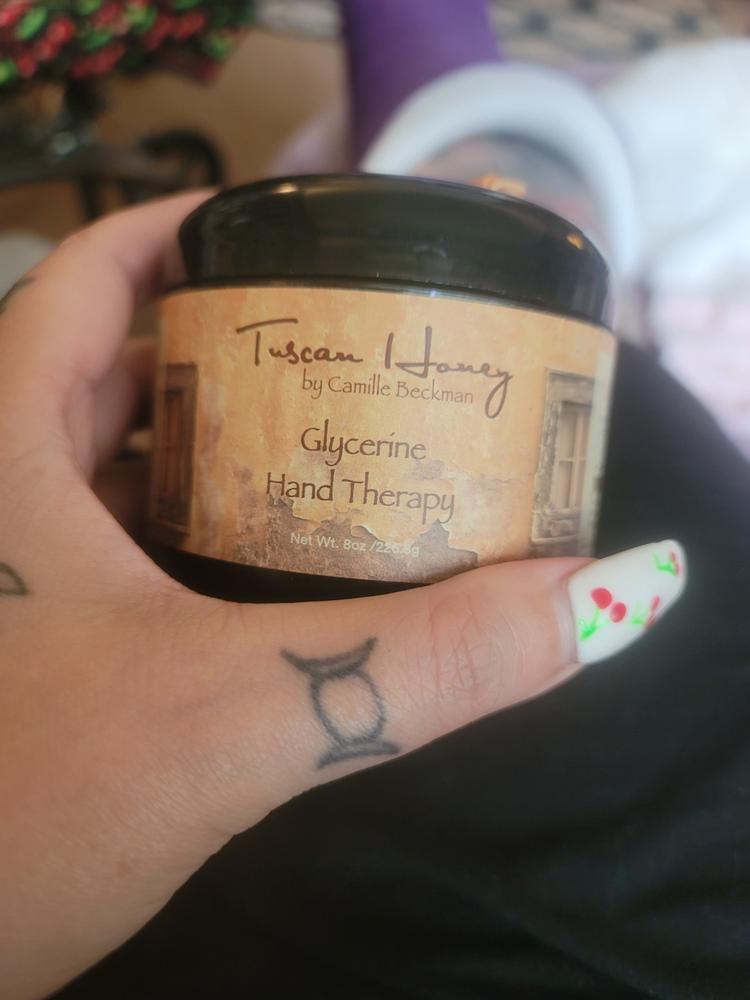 GLYCERINE HAND THERAPY™ 8oz Tuscan Honey - Customer Photo From April Merta
