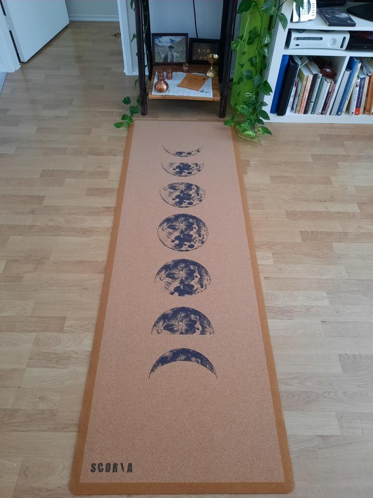 Moon Phases Cork Yoga Mat | 4.5MM - Customer Photo From Christine Lapierre