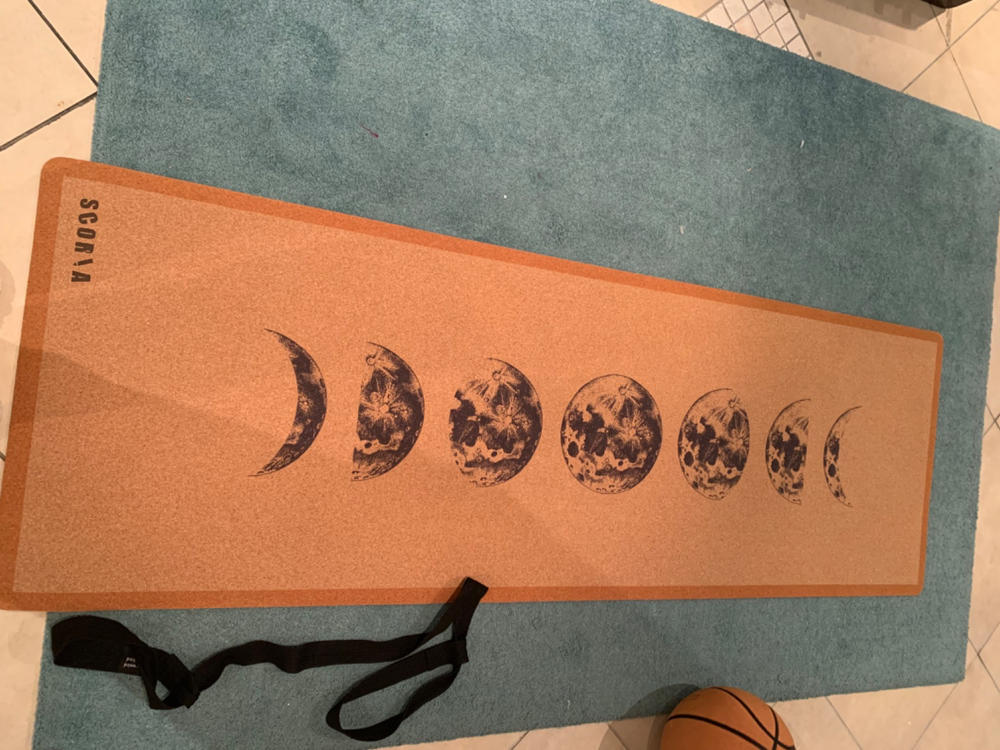 Moon Phases Cork Yoga Mat | 4.5MM - Customer Photo From Elena Gerus