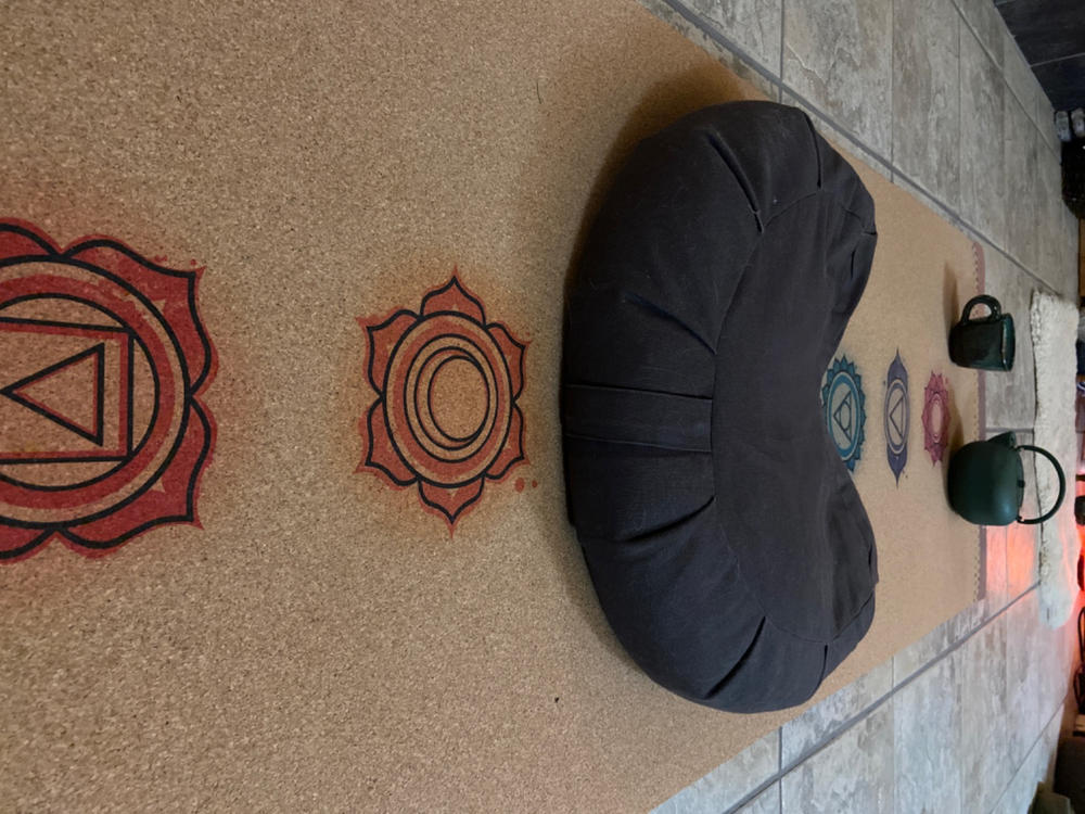 Chakras Alignment Cork Yoga Mat | 2MM or 4.5MM - Customer Photo From Christine Hambleton