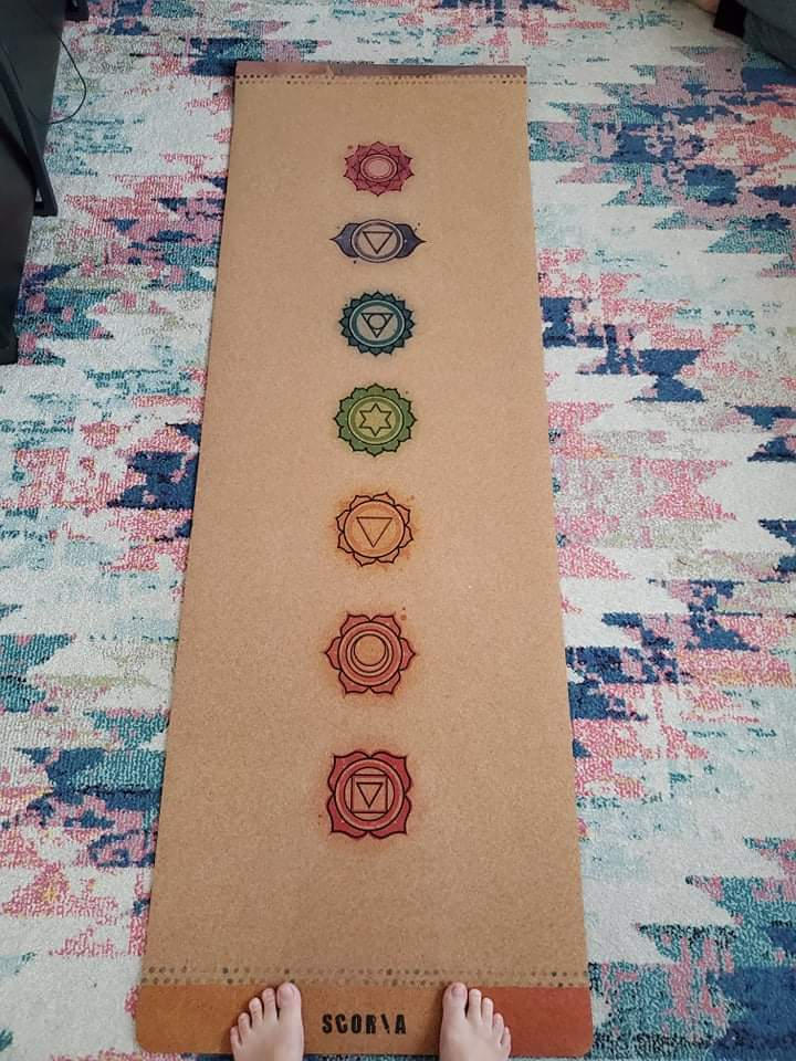 Chakras Alignment Cork Yoga Mat