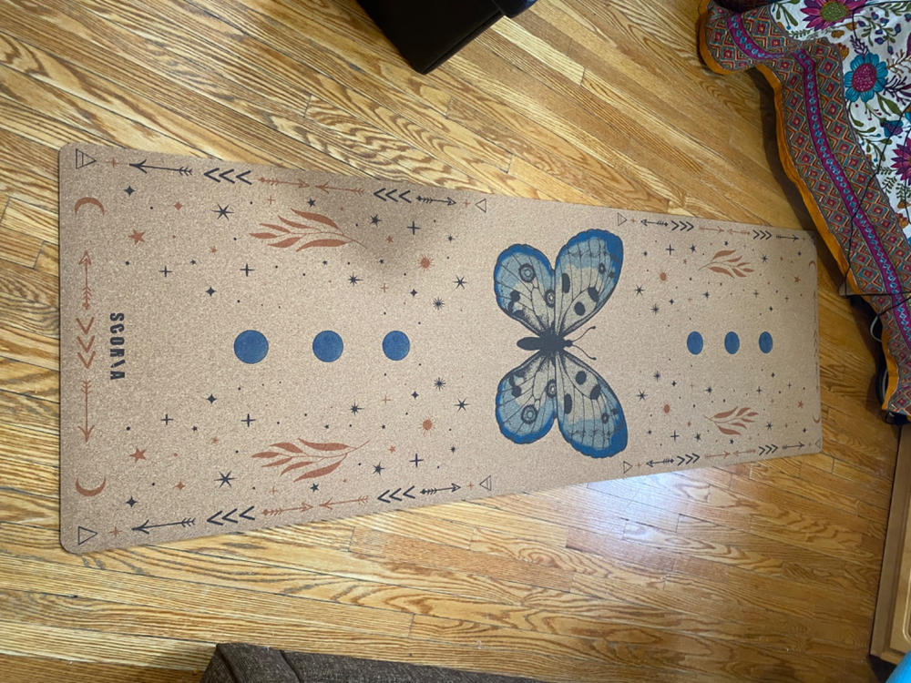 Butterfly Cork Yoga Mat | 4.5MM - Customer Photo From Kristibeth Kelly