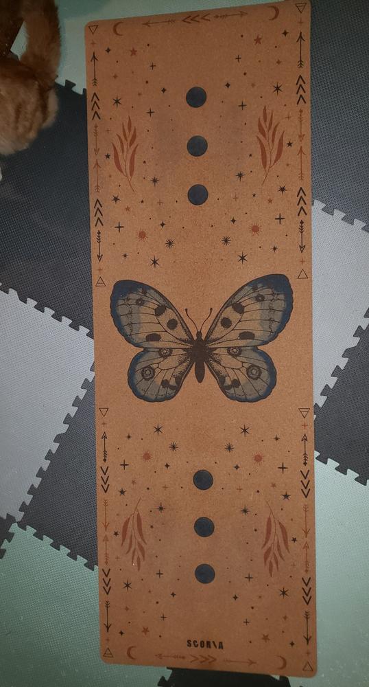 Butterfly Cork Yoga Mat | 4.5MM - Customer Photo From K