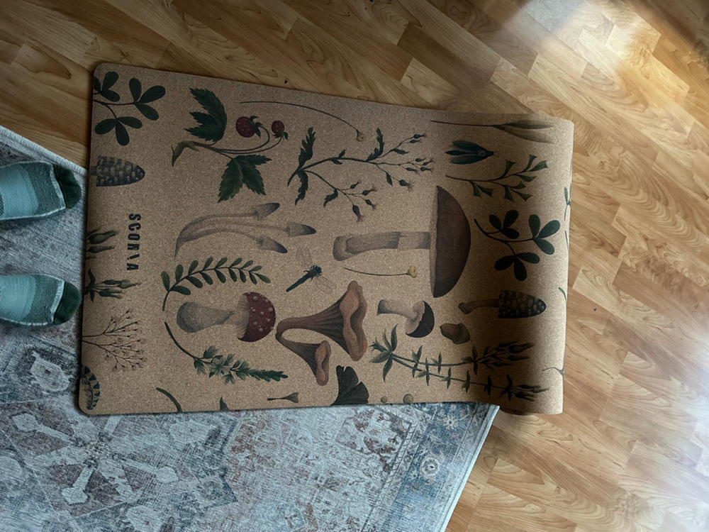 Myco Forest Cork Yoga Mat | 4.5MM - Customer Photo From Jill Biggerstaff