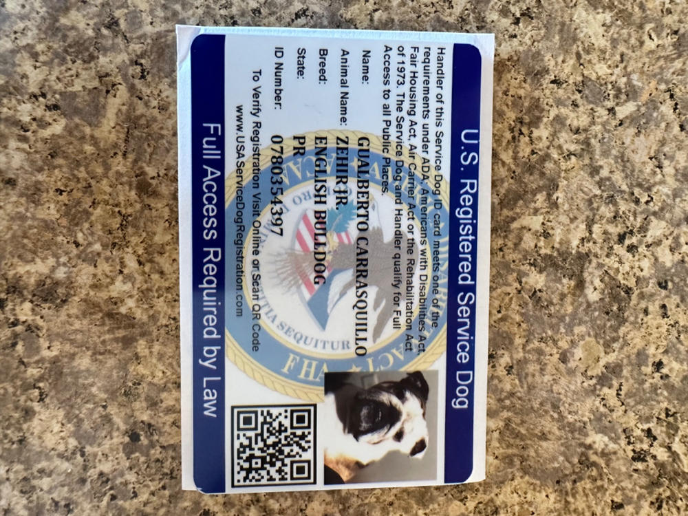 Service Dog ID Card - Customer Photo From Mariel Cruz