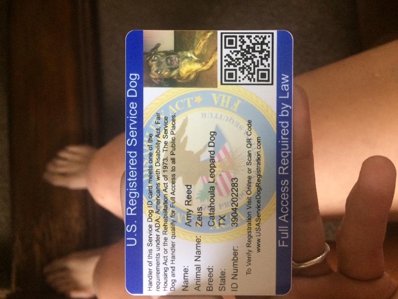 Service Dog ID Card - Customer Photo From Amy r.