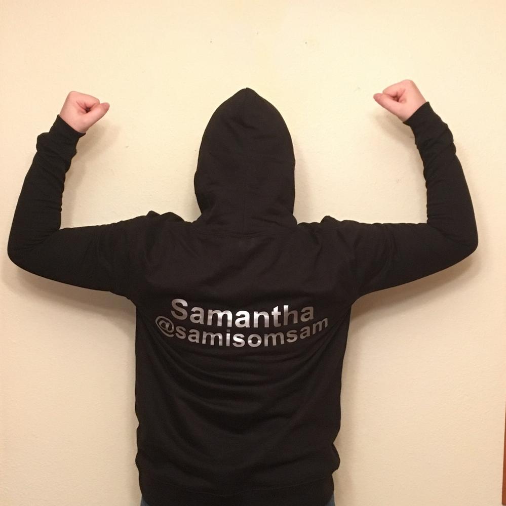 JUST STRONG TEAM HOODIE - Customer Photo From Samantha T.