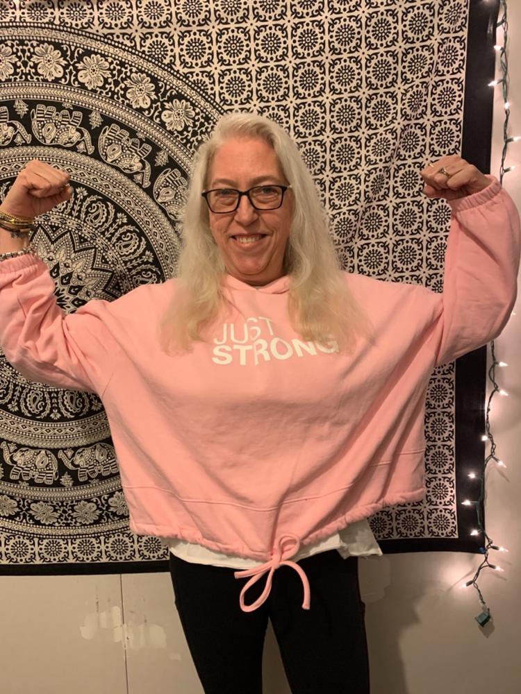 Pink Cropped Statement Hoodie - Customer Photo From Melissa Mahony