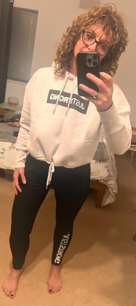 Polar Marl Relax Cropped Hoodie - Customer Photo From Charmaine Erlank