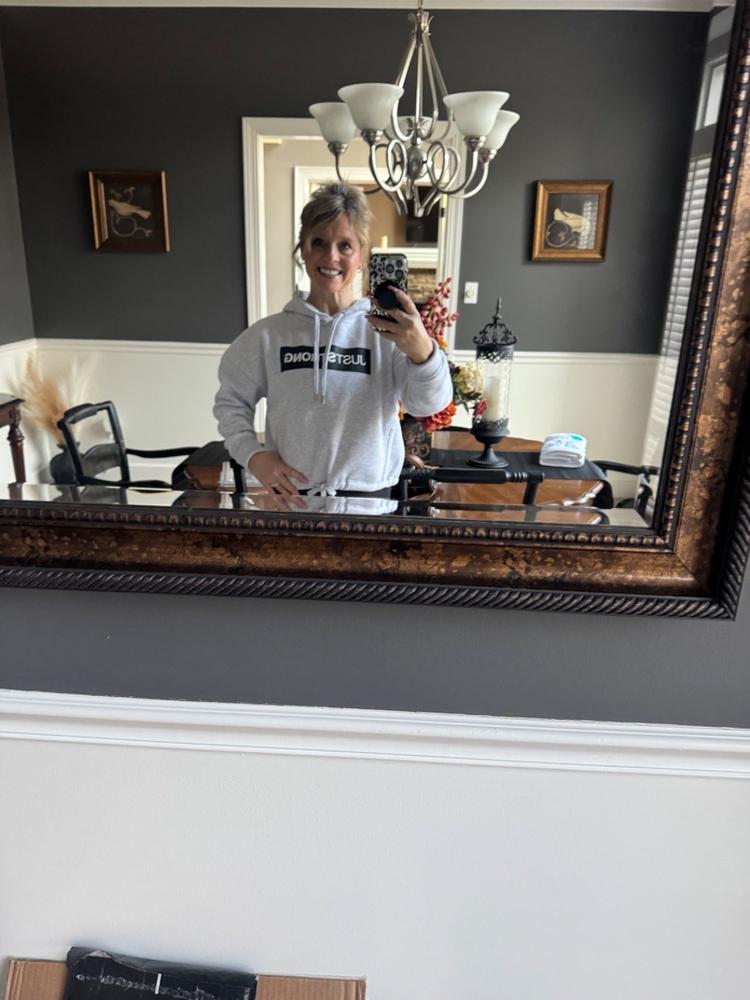 Polar Marl Relax Cropped Hoodie - Customer Photo From Amy VanDyck