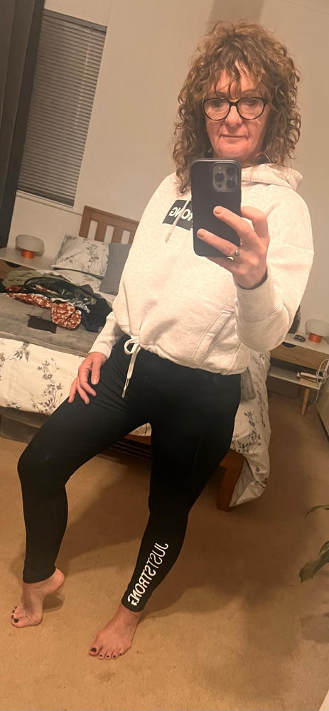 Polar Marl Relax Cropped Hoodie - Customer Photo From Charmaine Erlank