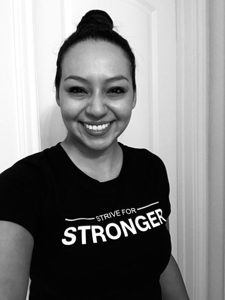 Black Strive For Stronger Cropped Tee - Customer Photo From Melissa Romero