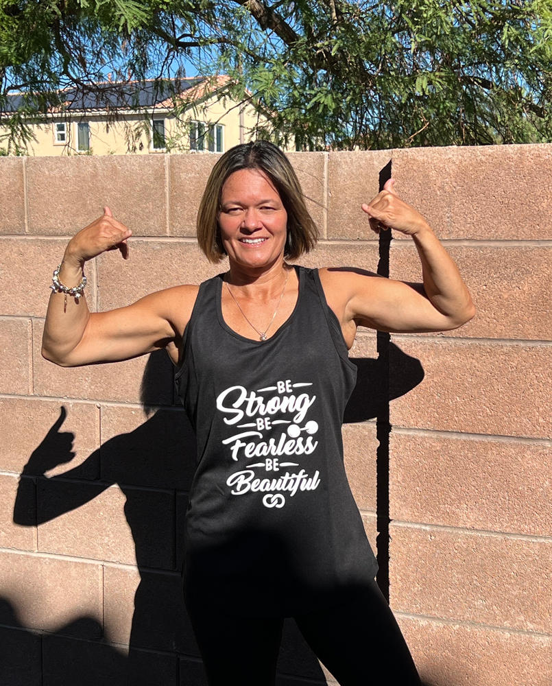 9 White Lights Strong In Mind & Body Tank - Customer Photo From Marina Crosley