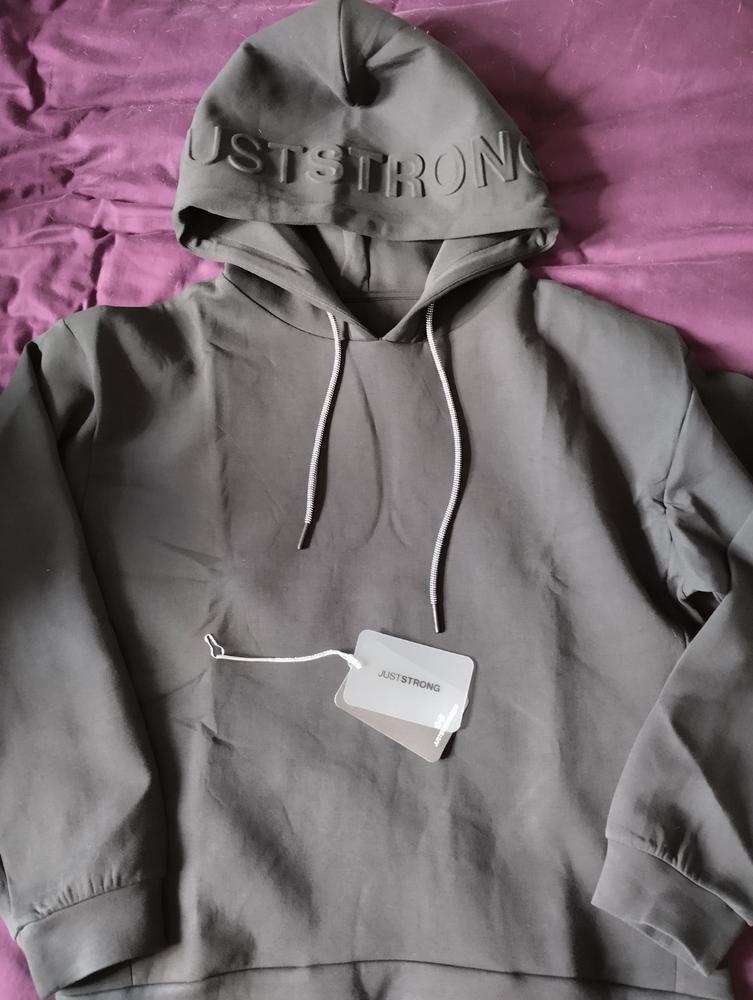 Black Embossed Luxe Minimal Hoodie - Customer Photo From Sélène Brou-Liabeuf