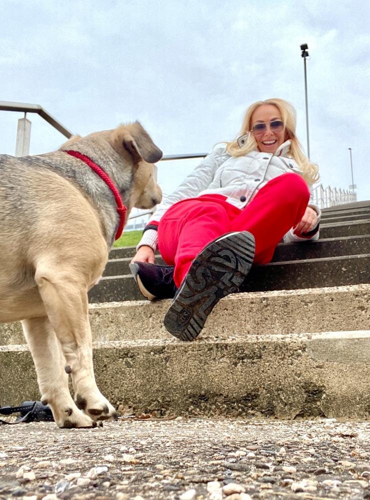 Slim Joggers - Ruby Red - Customer Photo From Sly Lewandowski