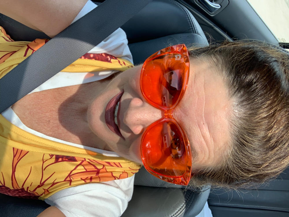 AVIATOR - ORANGE - Customer Photo From Theresa A.