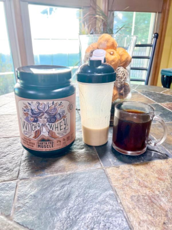 Witch’s Whey Pumpkin Spice Grass Fed Protein - Customer Photo From Andrea Clifford