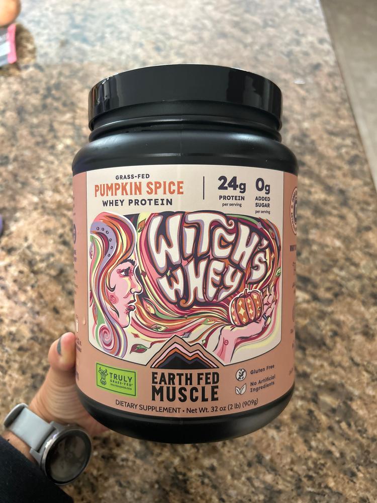 SEASONAL FLAVOR: Witch’s Whey Pumpkin Spice Grass Fed Protein - Customer Photo From Lauren E. 