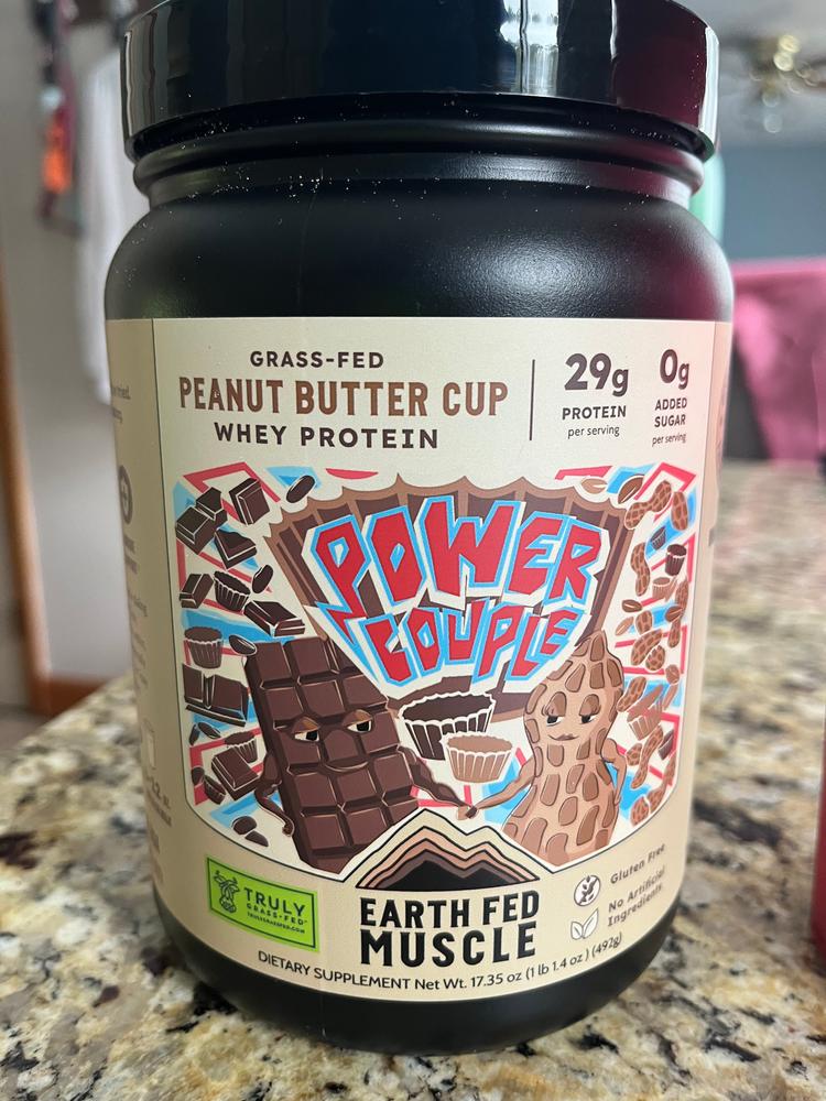 Power Couple (formerly known as Friends with Benefits) Peanut Butter Cup Grass-Fed Protein - Customer Photo From Emily