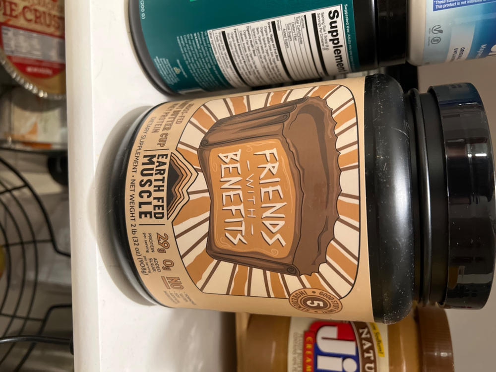 Friends with Benefits Peanut Butter Cup Grass Fed Protein - Customer Photo From Jessica Lunski