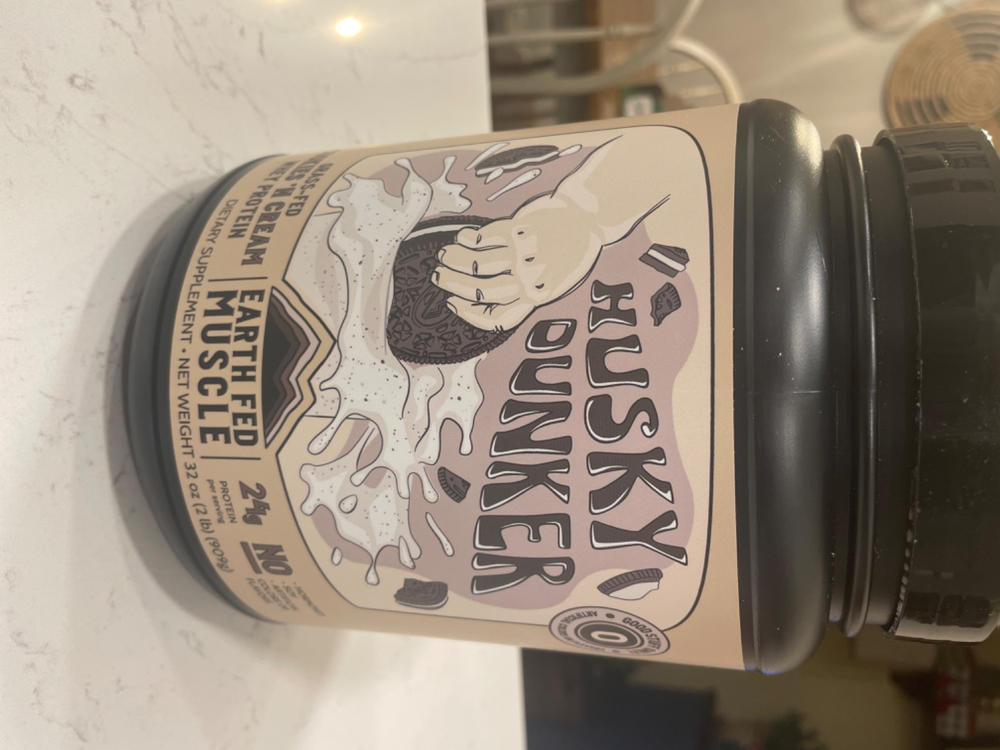 Husky Dunker Cookies&Cream Grass Fed Protein - Customer Photo From Morghan Terry