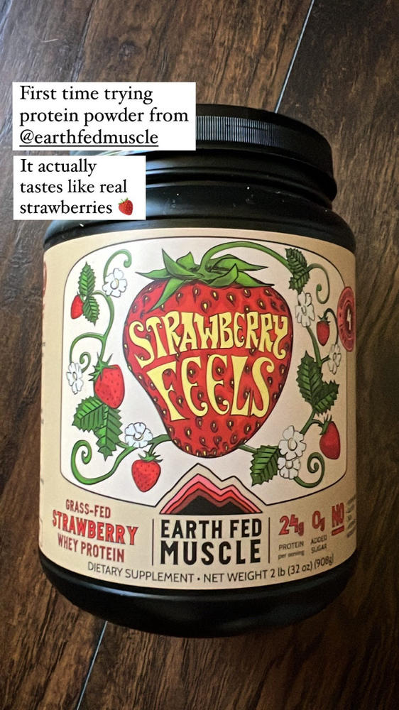 Strawberry Feels (Forever) Grass Fed Protein - Customer Photo From Ashley Costa