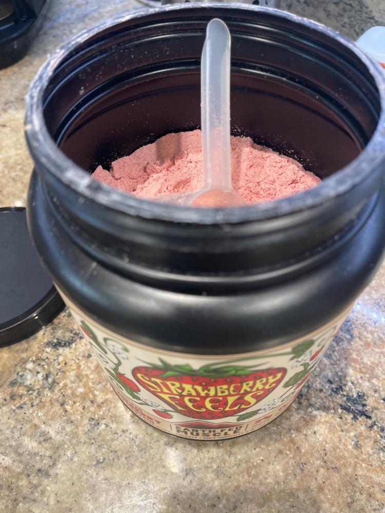 Strawberry Feels (Forever) Grass Fed Protein - Customer Photo From Jan Wright