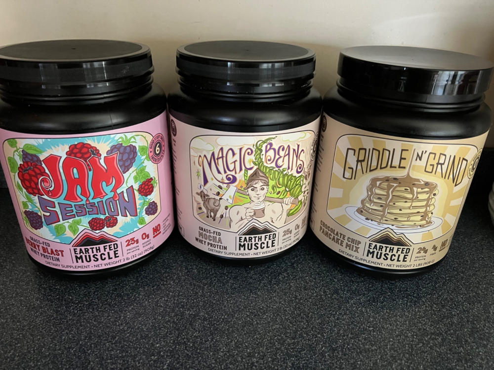 Jam Session Berry Grass-Fed Whey Protein - Customer Photo From Emily Beth Hill
