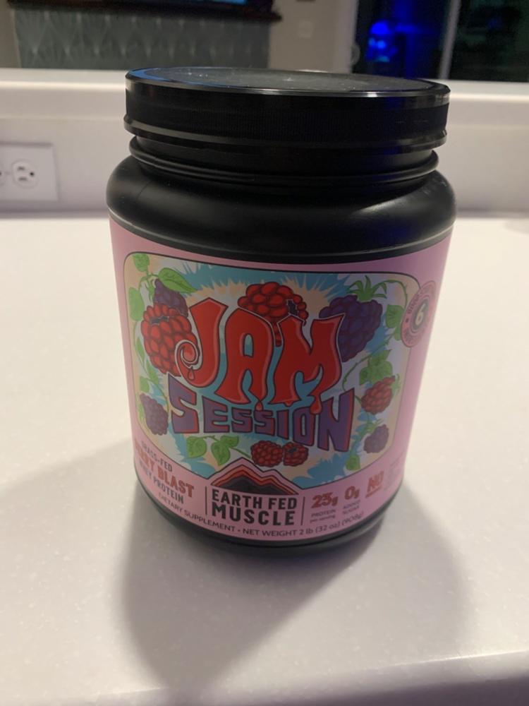 Jam Session Berry Grass-Fed Whey Protein - Customer Photo From Charles White