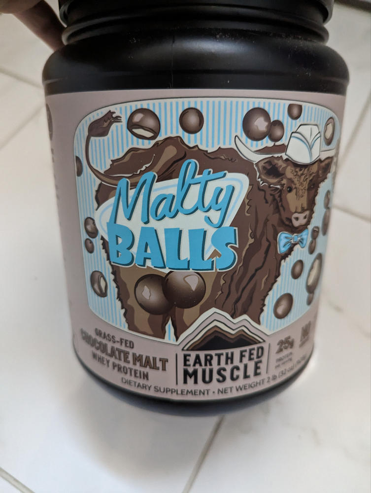 SEASONAL FLAVOR: Malty Balls Chocolate Malt Grass Fed Whey Protein - Customer Photo From Scott Wong