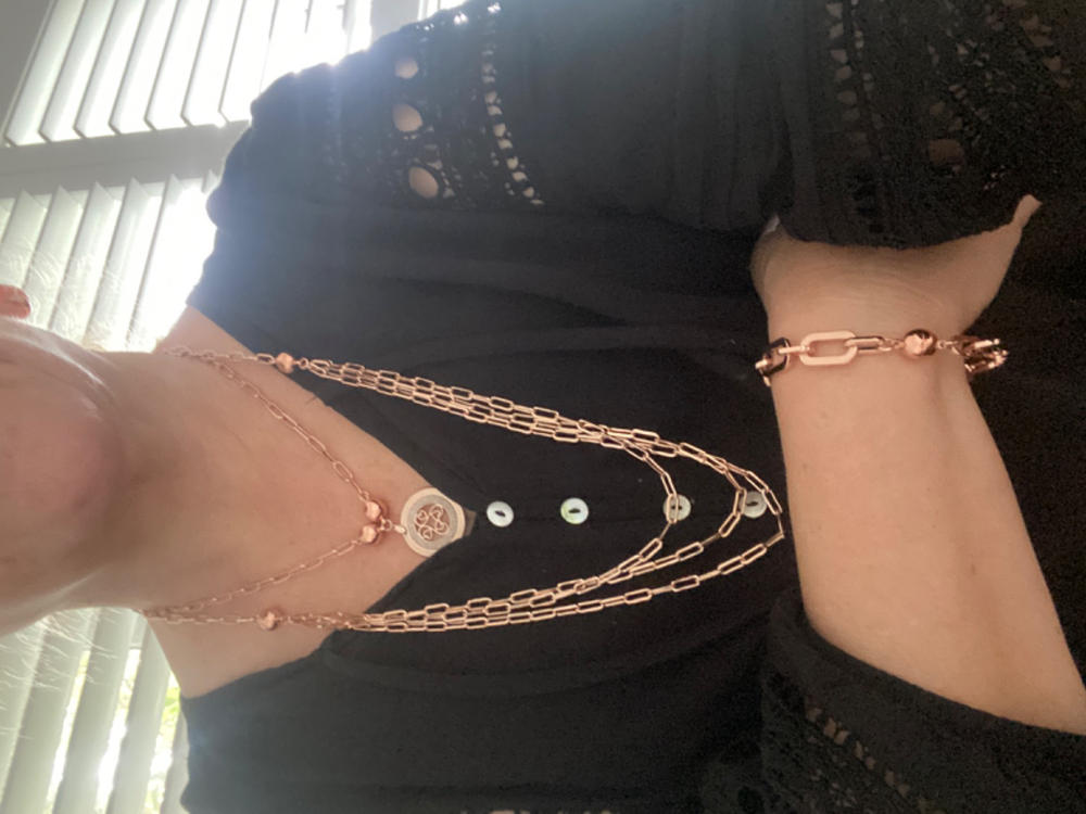 10 Way Necklace - Satin Rose Gold - Customer Photo From Sonia Masendycz