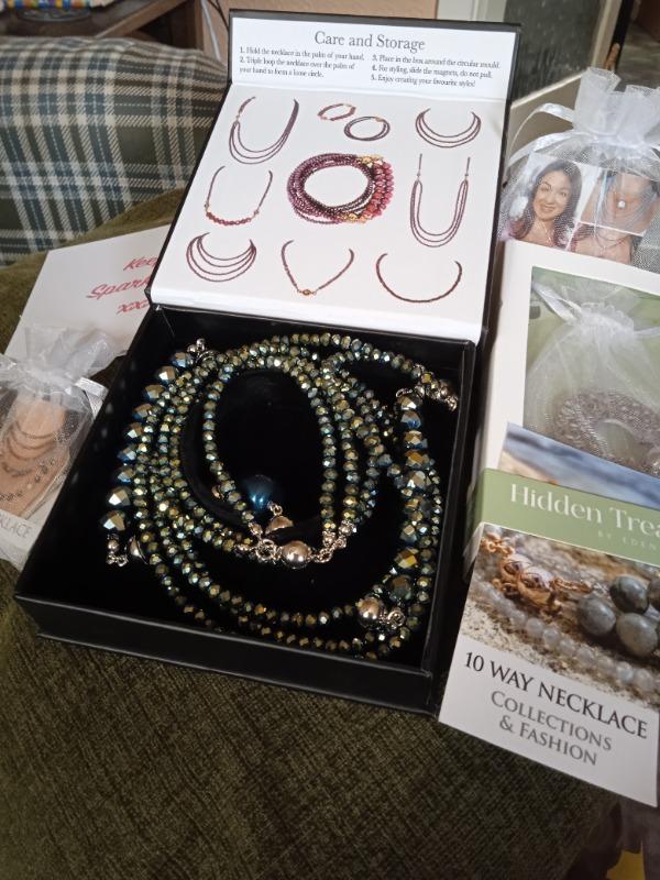 Medium Strand Necklace - Sea Green Crystal - Customer Photo From Beverley Daley