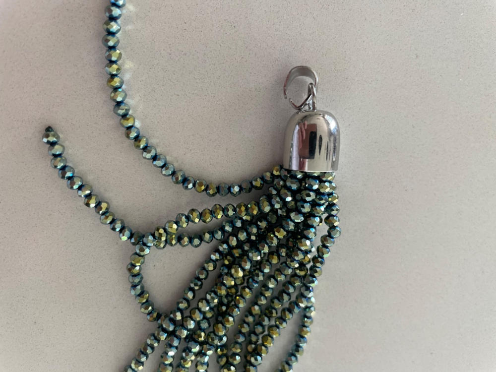 Medium Strand Necklace - Sea Green Crystal - Customer Photo From Christine Dipple