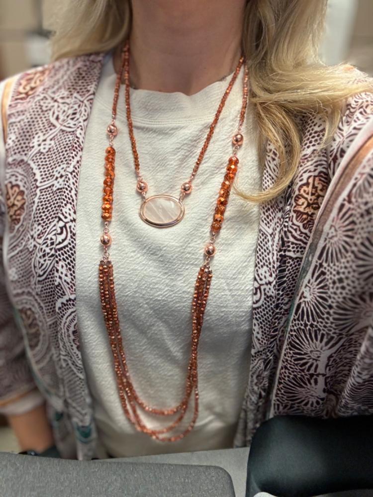 10 Way BUNDLE  - Orange Agate (Includes 10 Way Necklace, Tassel & Mini Connectors) - Customer Photo From Jane Shpilsky