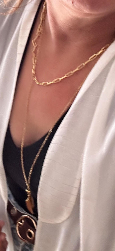 Eden - Wrapped in Love Necklace - Yellow Gold - Customer Photo From Audrey Roberts