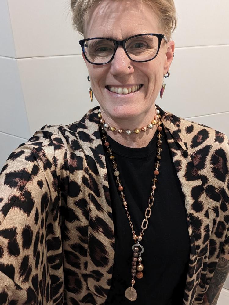 Square Kimono - Leopard - Silk Blend - Customer Photo From Pauline Terwey