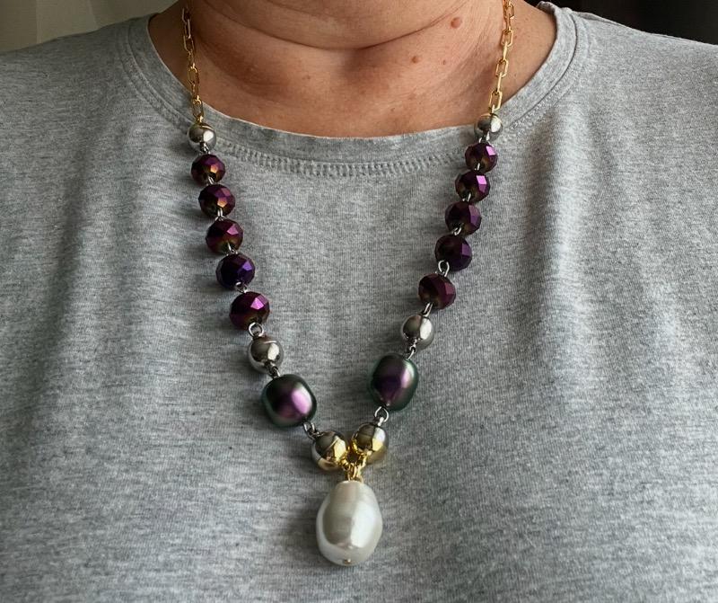 DEEP PURPLE CRYSTAL LINK CONNECTOR - Customer Photo From Shelley Davis