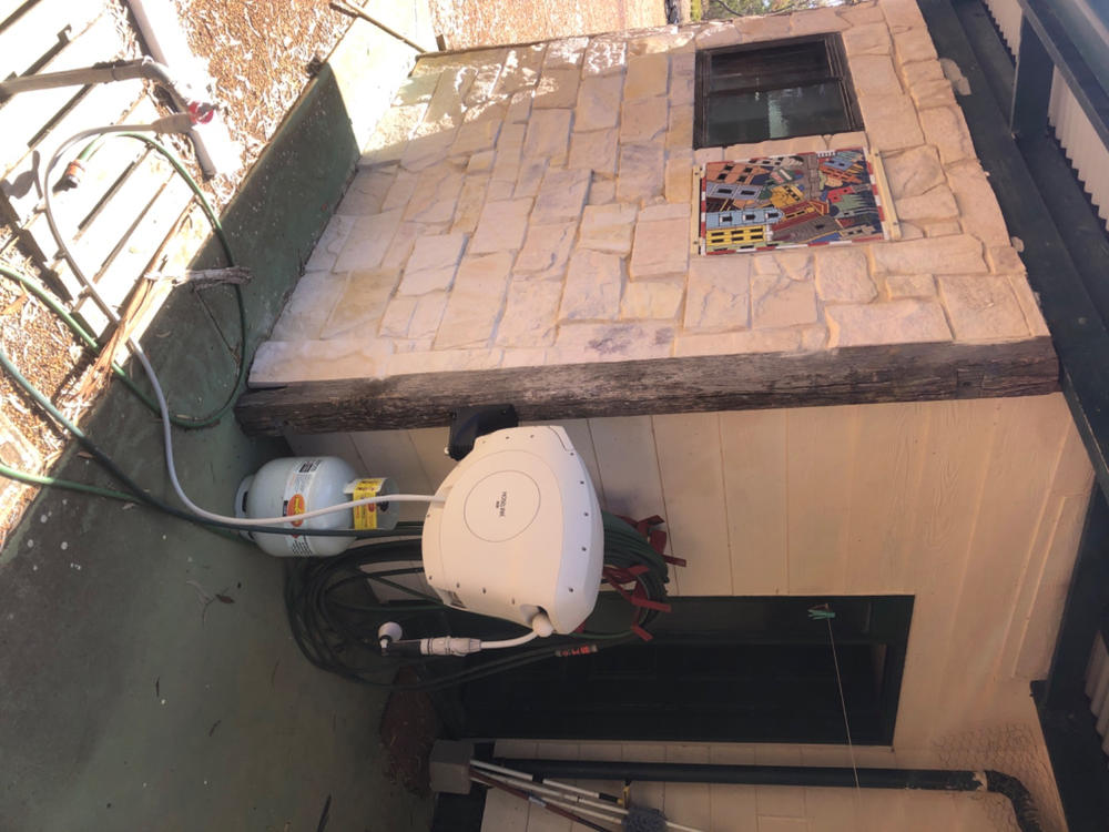 30m Retractable Hose Reel | Beige - Customer Photo From key stephen